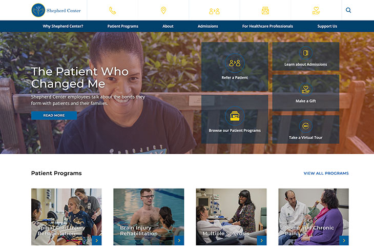 Shepherd Center home page